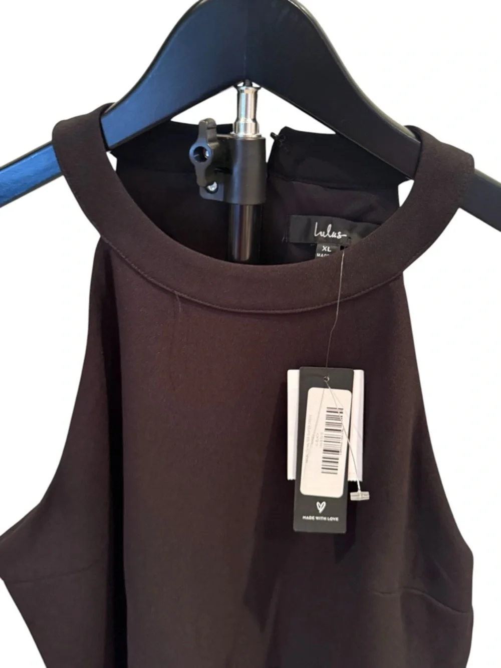 Lulu's Black Halter Scallop-Hem Mini Dress - Picture 6 of 6